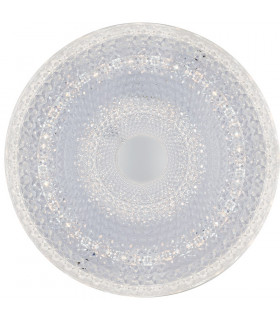 UNIKA LED Patterned Glass Flush Ceiling Light White 4400lm with Remote Control CCT WIFI 49.5cm-1
