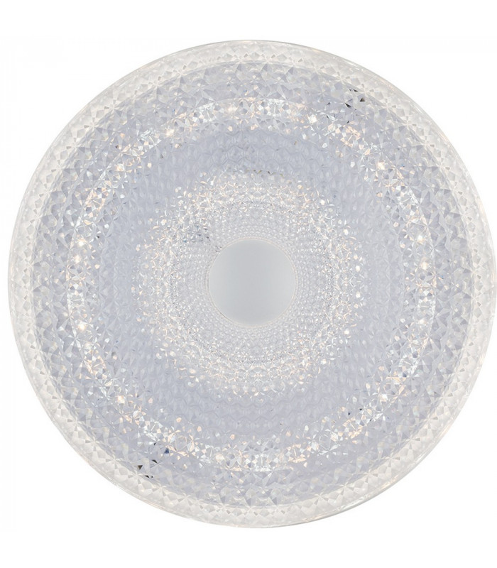 UNIKA LED Patterned Glass Flush Ceiling Light White 4400lm with Remote Control CCT WIFI 49.5cm-1