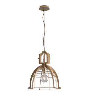 URBAN Wire Frame Pendant Ceiling Light Gold 40x46cm