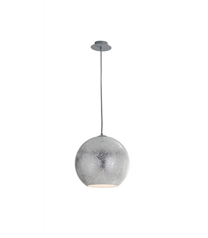 VANITY Dome Pendant Ceiling Light Silver 30x29cm