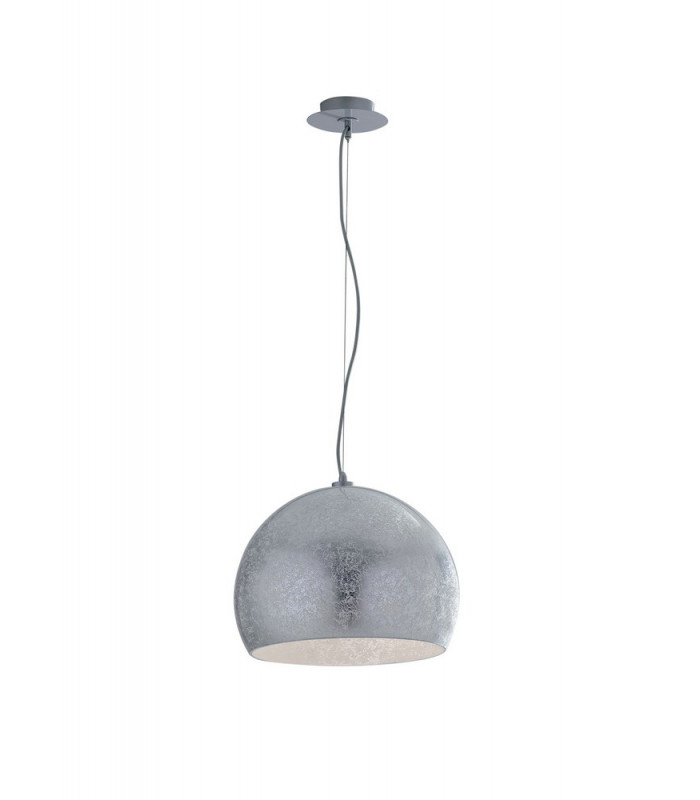 VANITY 3 Light Dome Pendant Ceiling Light Silver 40x33cm-1