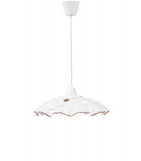 VICTORIA Dome Pendant Ceiling Light White 42x30cm