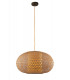 ZEN Wire Frame Pendant Ceiling Light Wood 60x35cm-1