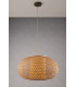 ZEN Wire Frame Pendant Ceiling Light Wood 60x35cm-2