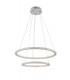 BRYANT LED 2 Ring Pendant Ceiling Light White 3555lm 3000K 60x2+40x2cm-1