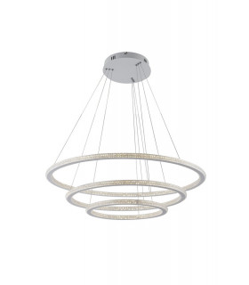 BRYANT LED 3 Ring Pendant Ceiling Light White 6840lm 3000K 80x2+40x2cm-1