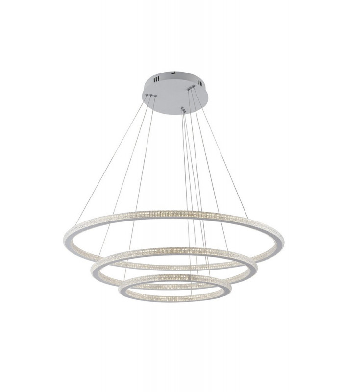 BRYANT LED 3 Ring Pendant Ceiling Light White 6840lm 3000K 80x2+40x2cm-1