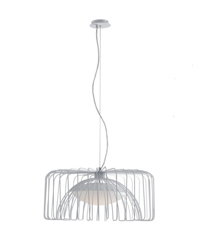COUGAR LED Wire Frame Pendant Ceiling Light White 1920lm 4000K 50x26cm-1