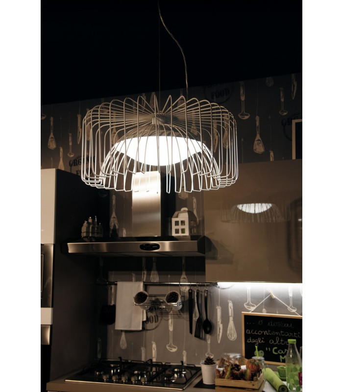 COUGAR LED Wire Frame Pendant Ceiling Light White 1920lm 4000K 50x26cm-2