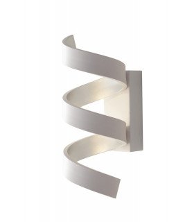 HELIX LED Swirl Wall Light White Silver 720lm 3000K 10x26x13.5cm