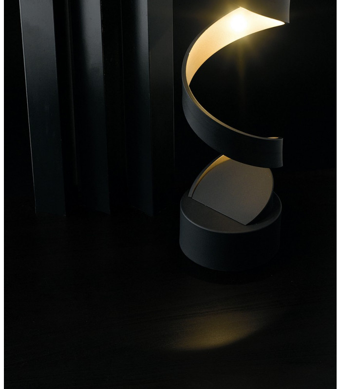 HELIX LED Swirl Table Lamp Black 960lm 4000K 14.5x66cm-2