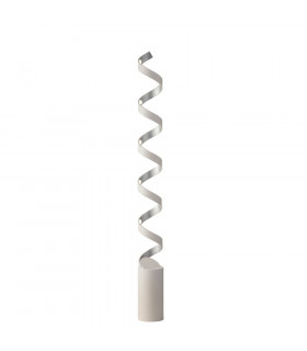 HELIX LED Swirl Floor Lamp White Silver 2400lm 3000K 14.5x152cm