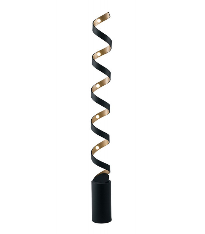 HELIX LED Swirl Floor Lamp Black Gold 2400lm 3000K 14.5x152cm-1