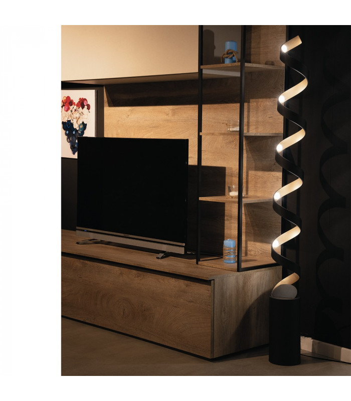HELIX LED Swirl Floor Lamp Black Gold 2400lm 3000K 14.5x152cm-3