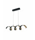 HELIX LED Swirl Pendant Ceiling Light Black Gold 1600lm 4000K 80x13.5cm