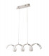 HELIX LED Swirl Pendant Ceiling Light White Silver 1600lm 3000K 80x13.5cm