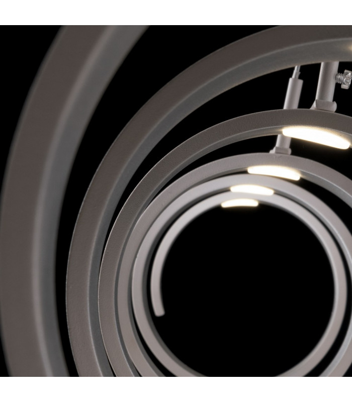 HELIX LED Swirl Pendant Ceiling Light White Silver 2400lm 3000K 125x13.5cm-2