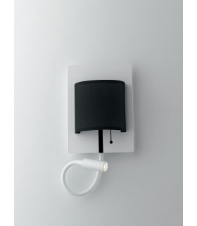 POP LED 2 Light Reading Light White black 480+100lm 4000K 22x16x7.5cm