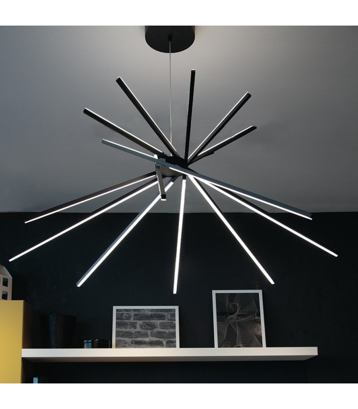 SHANGHAI LED Pendant Ceiling Light Black 2370lm 4000K 113x51.5cm-3