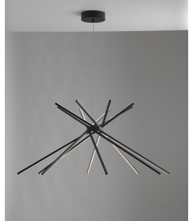 SHANGHAI LED Pendant Ceiling Light Black 2370lm 3000K 113x51.5cm-2