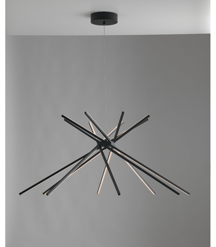 SHANGHAI LED Pendant Ceiling Light Black 2370lm 3000K 113x51.5cm-2