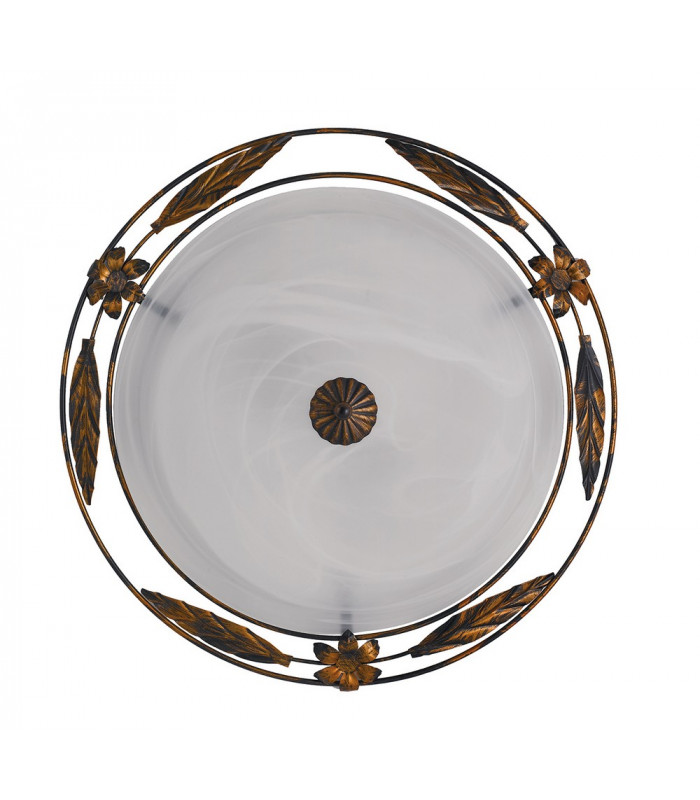 RICCIO 2 Light Decorative Flush Ceiling Light White 40cm-1