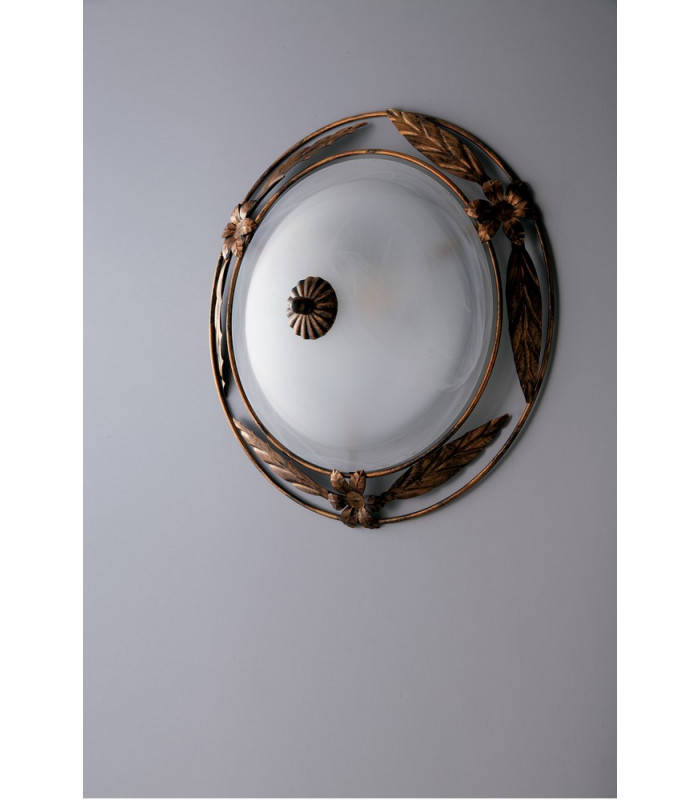 RICCIO 2 Light Decorative Flush Ceiling Light White 40cm-2