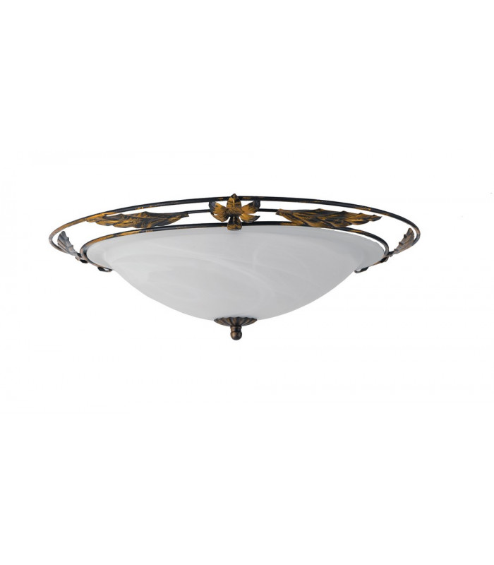 RICCIO 2 Light Decorative Flush Ceiling Light White 40cm-4
