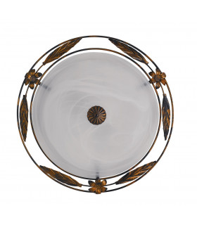 RICCIO 3 Light Decorative Flush Ceiling Light White 50cm-1