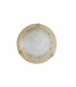 ROSY 2 Light Patterned Glass Flush Ceiling Light Amber 40cm-1