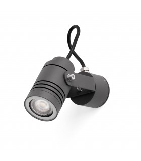 1 Light Outdoor Wall Spotlight Dark Grey IP54, GU10 - 1