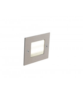 BOLT Outdoor LED Recessed Wall Light Nickel IP54 240lm 4000K 7.1x7.1x8cm-1