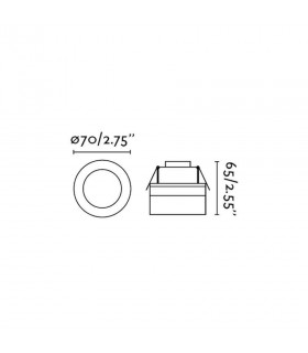 LED Recessed Spotlight Silver IP44 - 2