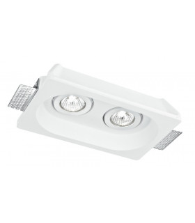 MORGANA 2 Light Recessed Adjustable Downlight White 25.5x15.5x5.5cm-1