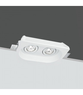 MORGANA 2 Light Recessed Adjustable Downlight White 25.5x15.5x5.5cm-2