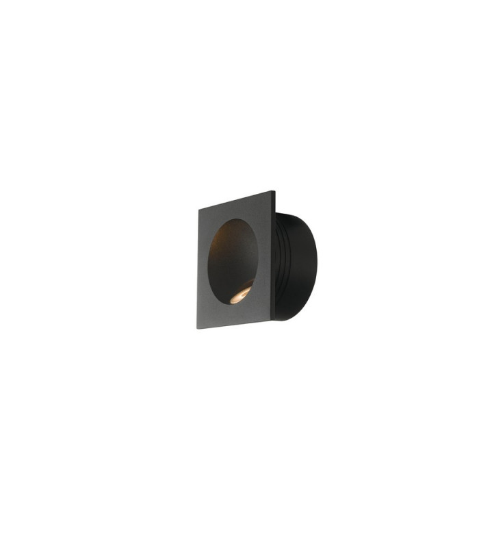 ONYX Outdoor LED Recessed Wall Light Black IP54 144lm 4000K 9x9x4cm-1