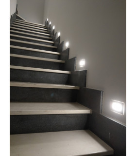 SLAB LED Recessed Wall Light White IP65 170lm 4000K 18x8x4.9cm-1