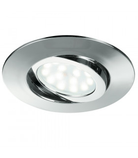 ZENIT LED Recessed Adjustable Downlight Chrome IP44 400lm 3000K 9x2.5cm-1