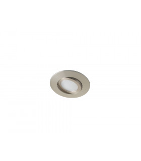 ZENIT LED Recessed Adjustable Downlight Nickel IP44 400lm 3000K 9x2.5cm