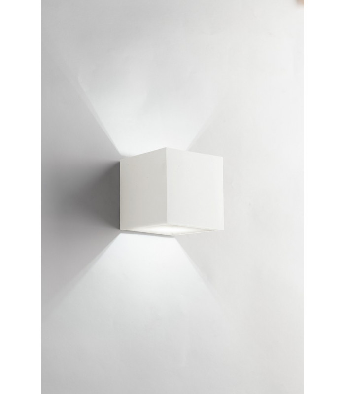 RUBIK Plaster Wall Light White 11.5x11.5x11.5cm-2