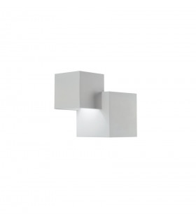 RUBIK 2 Light Plaster Wall Light White 19.5x16x11.5cm-1