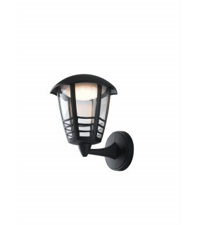 CLOE Outdoor LED Wall Lanterns with Sensor Black IP44 800lm 4000K 19.3x29x17cm