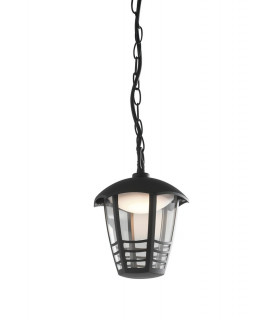 CLOE Outdoor LED Pendant Ceiling Light Black IP44 800lm 4000K 17cm