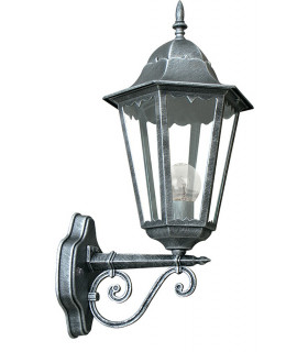 FIRENZE Outdoor UP Wall Lanterns Black Silver IP44 28.6x50.5x20.5cm