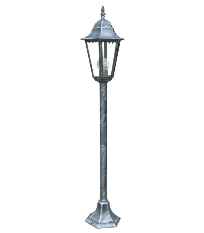 FIRENZE Outdoor 104cm Bollard Black Silver IP44 104x21cm
