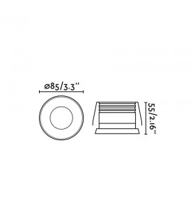 1 Light Round Recessed Spotlight White, GU10 - 2