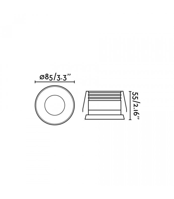 1 Light Round Recessed Spotlight White, GU10 - 2