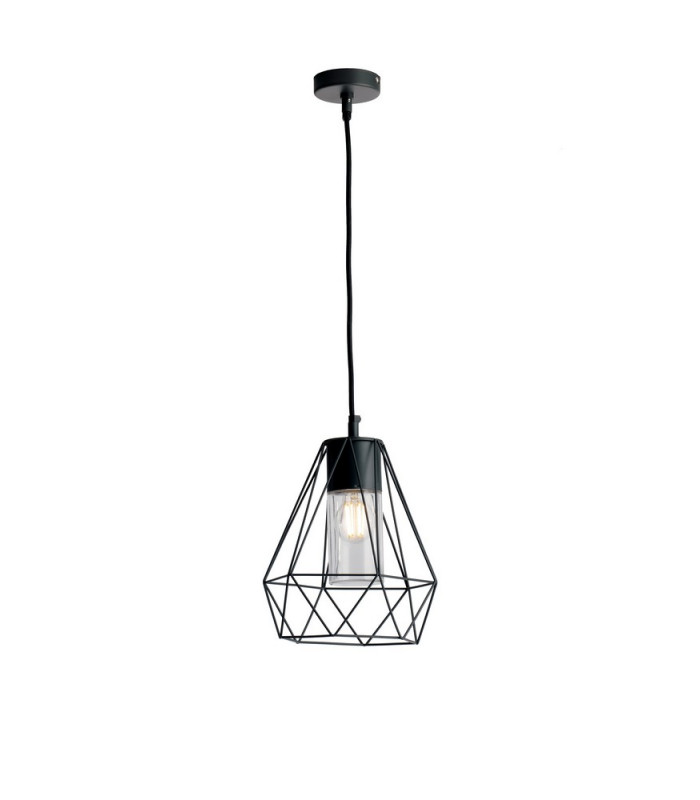 MANDALA Outdoor Pendant Ceiling Light Black IP44 29.5cm-1