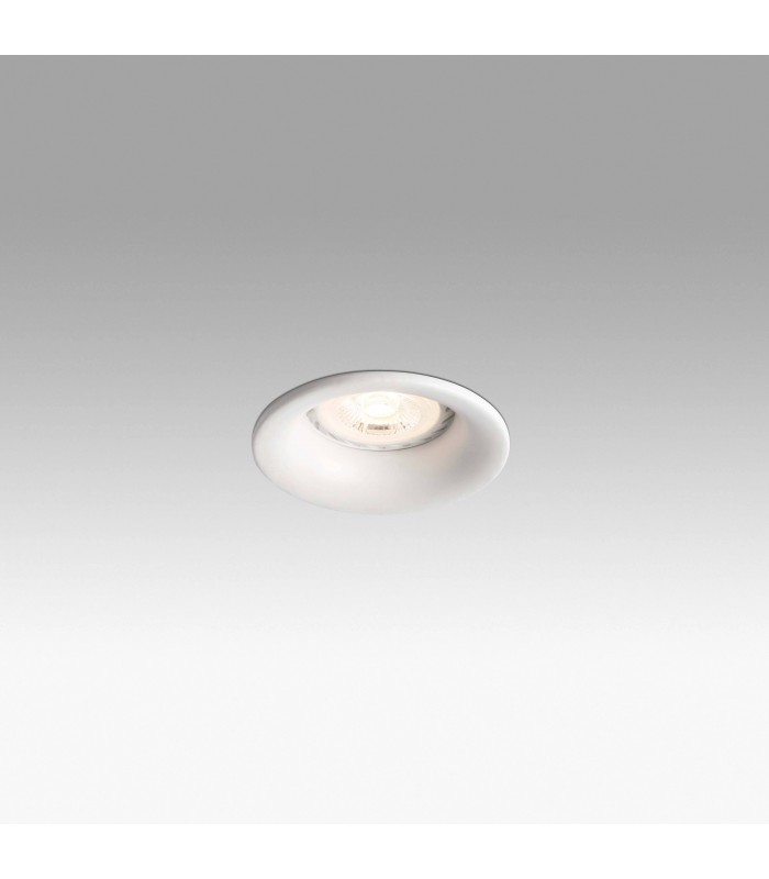 1 Light Round Recessed Spotlight White, GU10 - 1