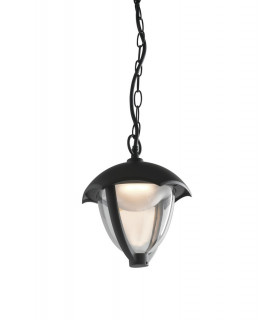 MEGAN Outdoor LED Pendant Ceiling Light Black IP44 800lm 4000K 18.8cm